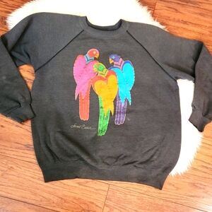 Vintage Laurel Burch Bird Graphic Crewneck Sweatshirt